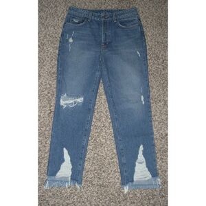 Carmar Los Angeles Jeans LF Destroyed Holes Distressed Button Fly Short Grunge